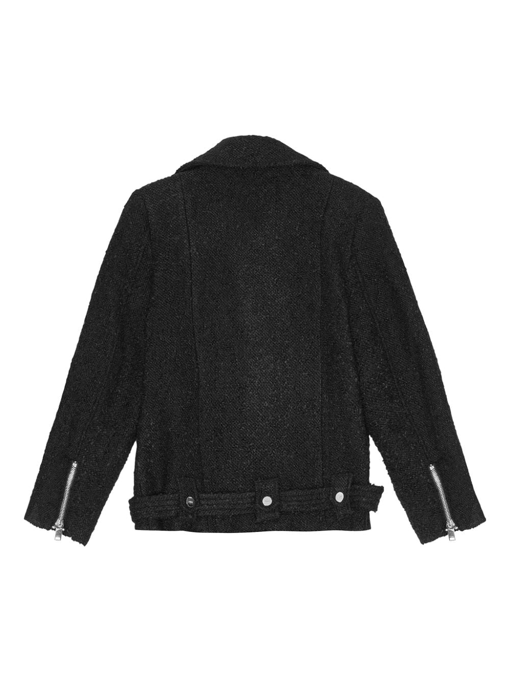 Ganni Women Boucle Wool Biker Jacket GANNI