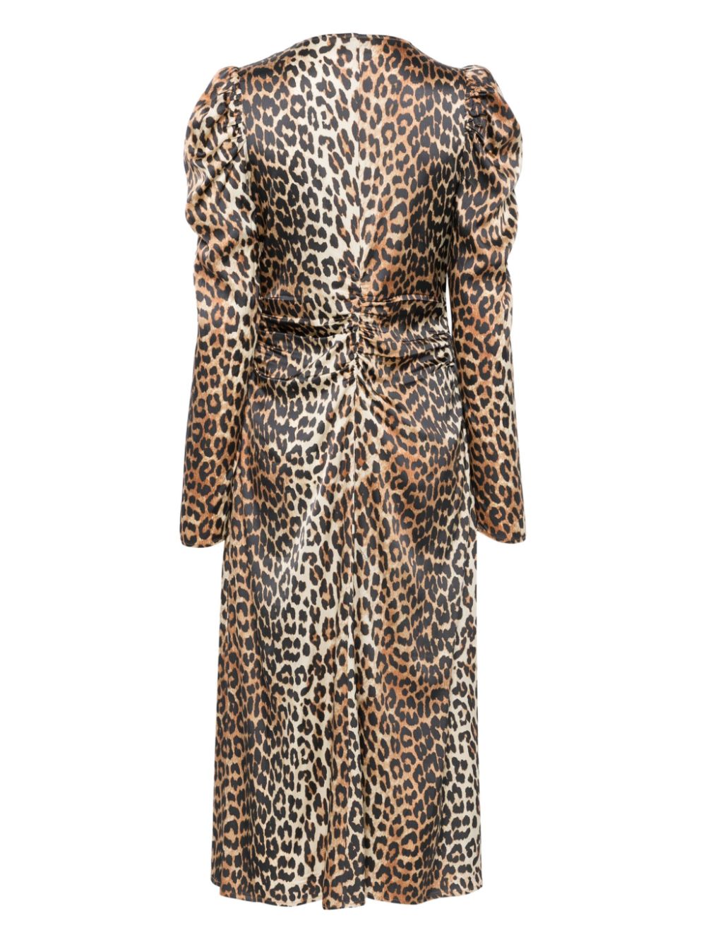 Ganni Women Leopard Print Midi Dress GANNI