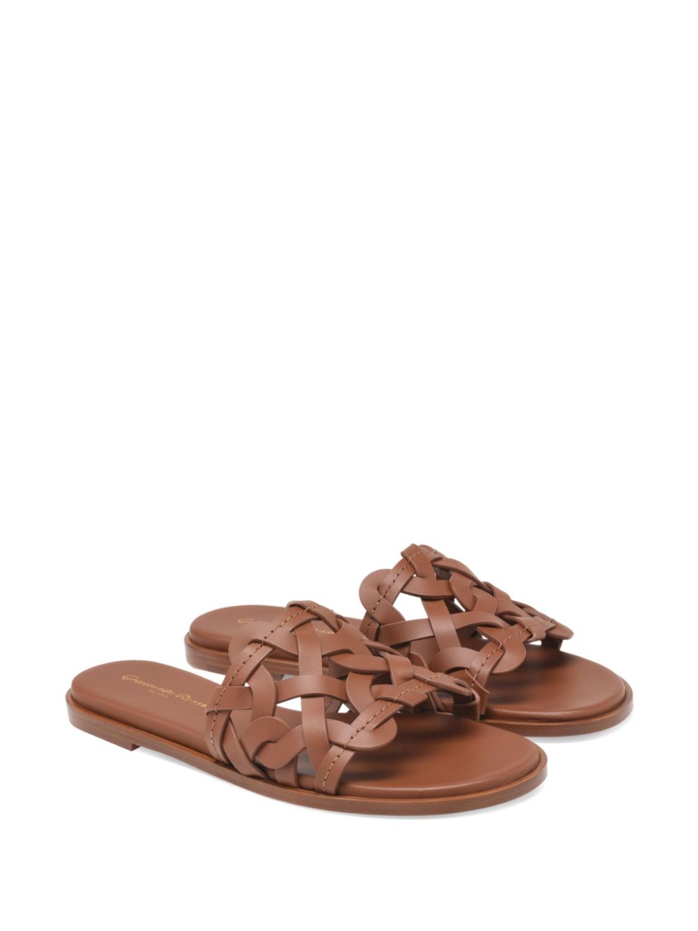 Gianvito Rossi Women Amalfi Leather Flat Sandals GIANVITO ROSSI