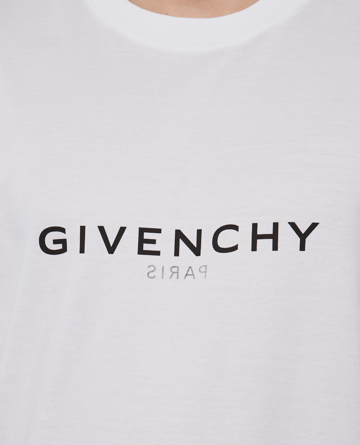 Givenchy Men Slim Fit White Logo T-Shirt GIVENCHY