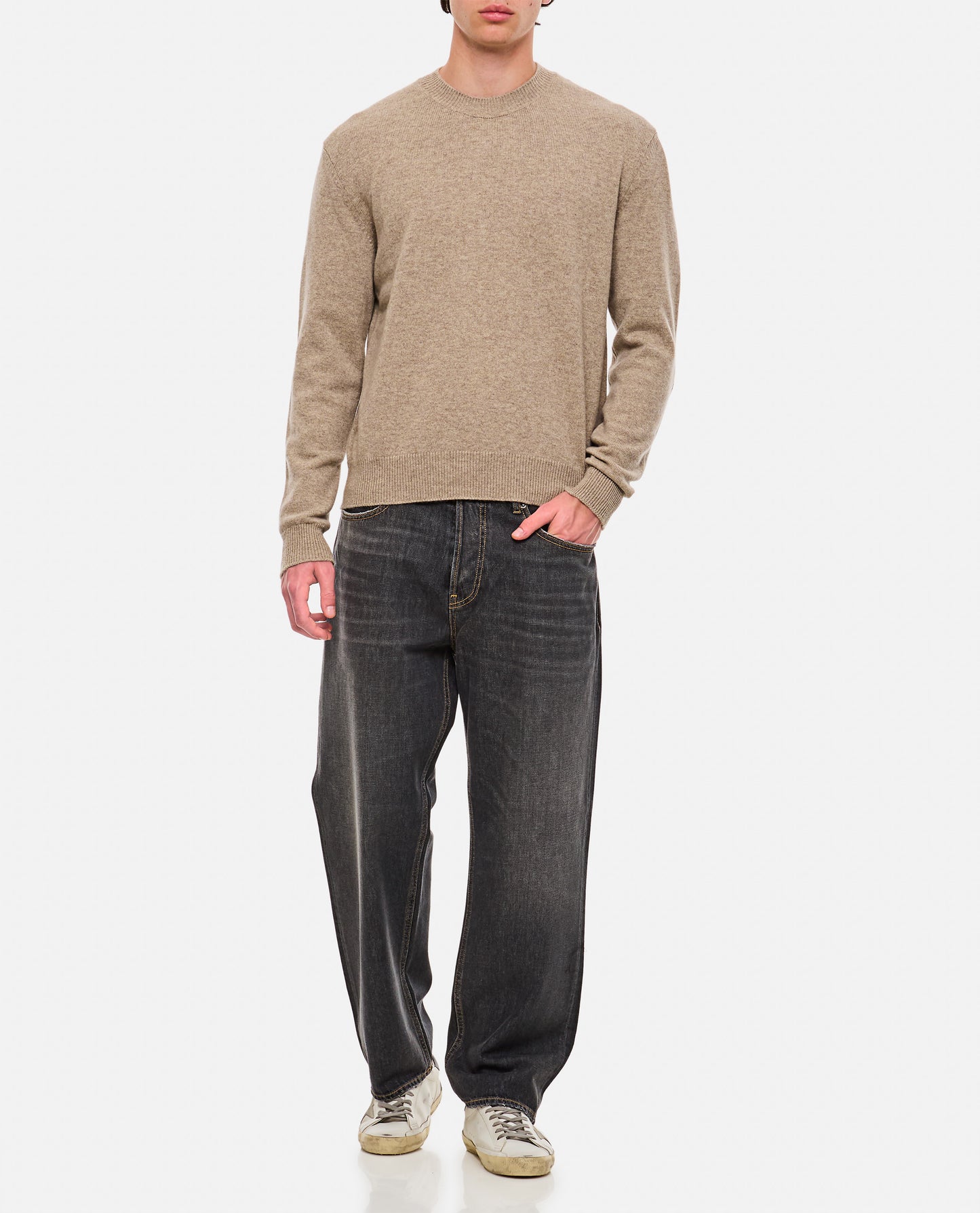 Golden Goose Men Golden M's Pant Cory Loose Skate Medium Washed Denim GOLDEN GOOSE