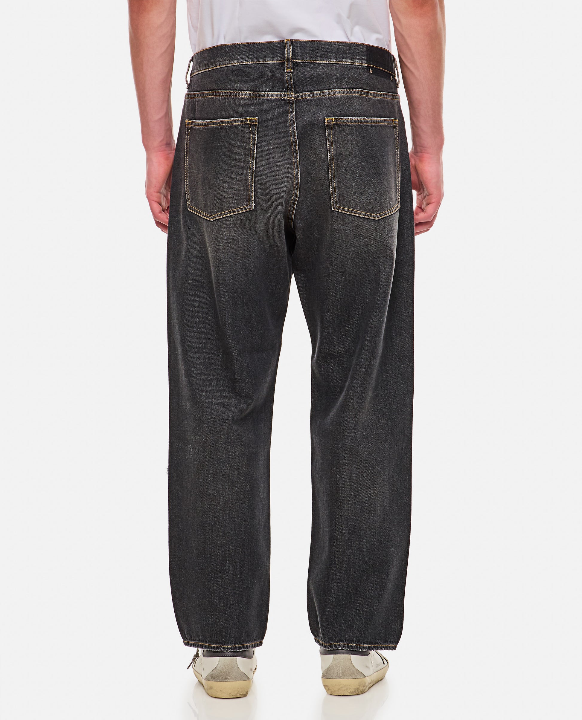 Golden Goose Men Golden M's Pant Cory Loose Skate Medium Washed Denim GOLDEN GOOSE