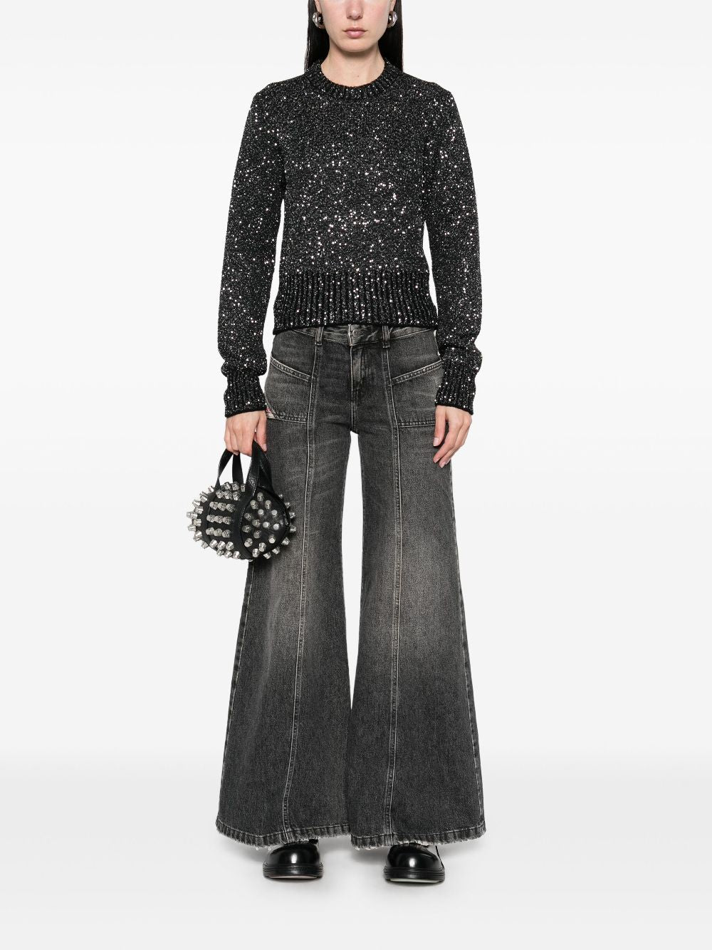 Golden Goose Women Sequined Wool Blend Jumper GOLDEN GOOSE