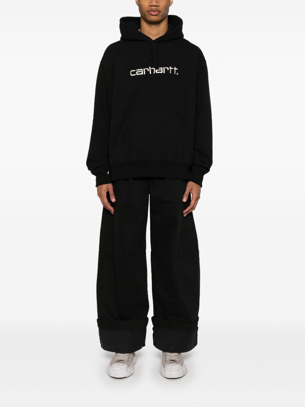 Junya Watanabe Men Printed Cotton Hoodie