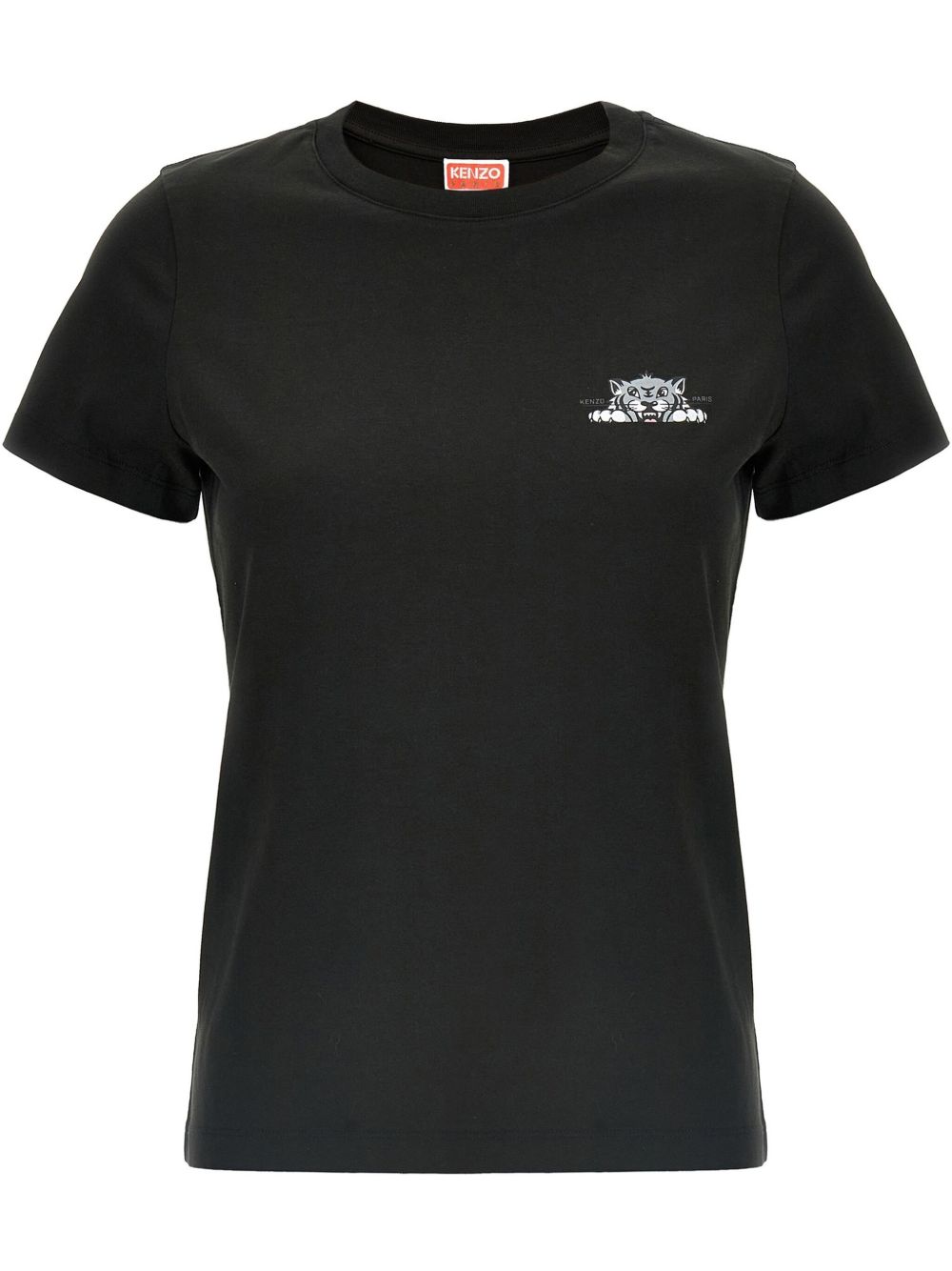 Kenzo Women Happy Tiger Cotton T-Shirt KENZO