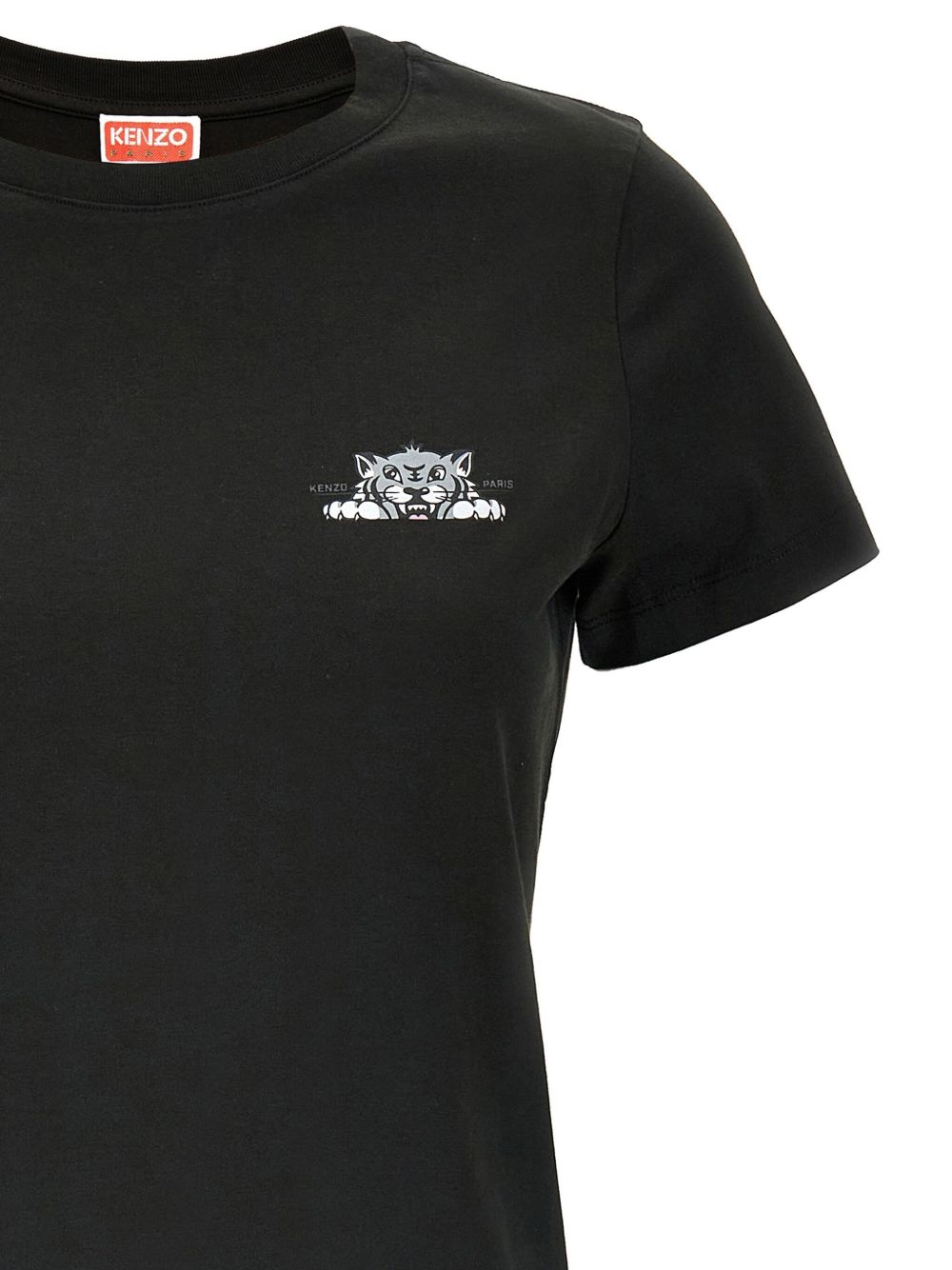 Kenzo Women Happy Tiger Cotton T-Shirt KENZO