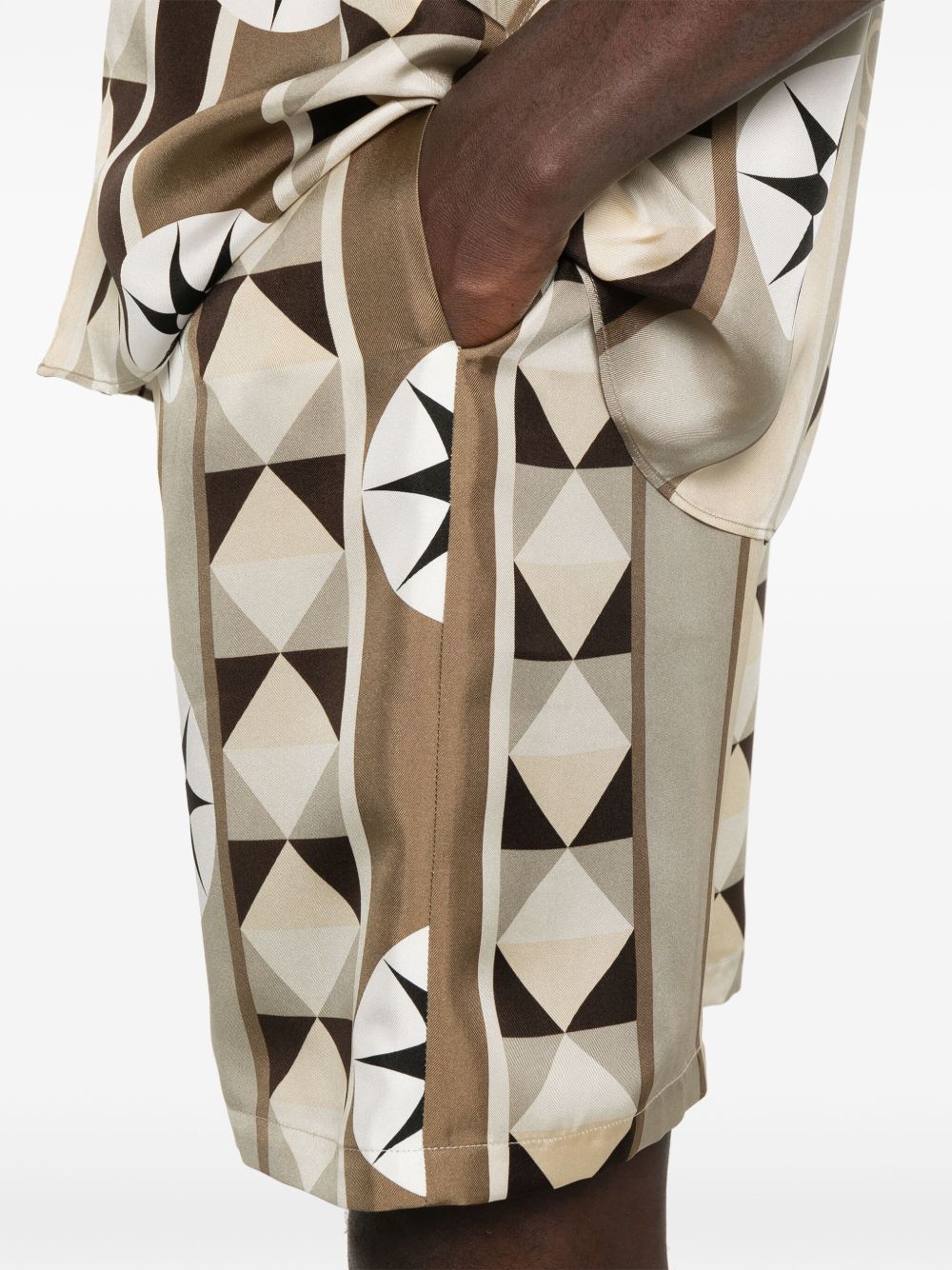 Loewe Paula's Ibiza Men Printed Silk Shorts LOEWE