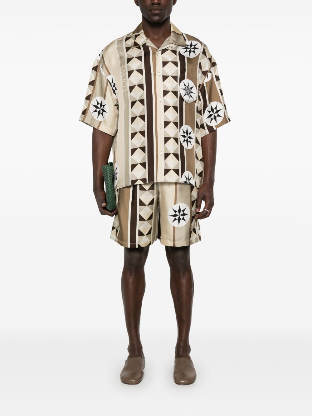 Loewe Paula's Ibiza Men Printed Silk Shorts LOEWE