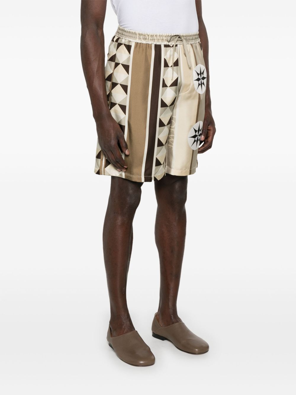 Loewe Paula's Ibiza Men Printed Silk Shorts LOEWE