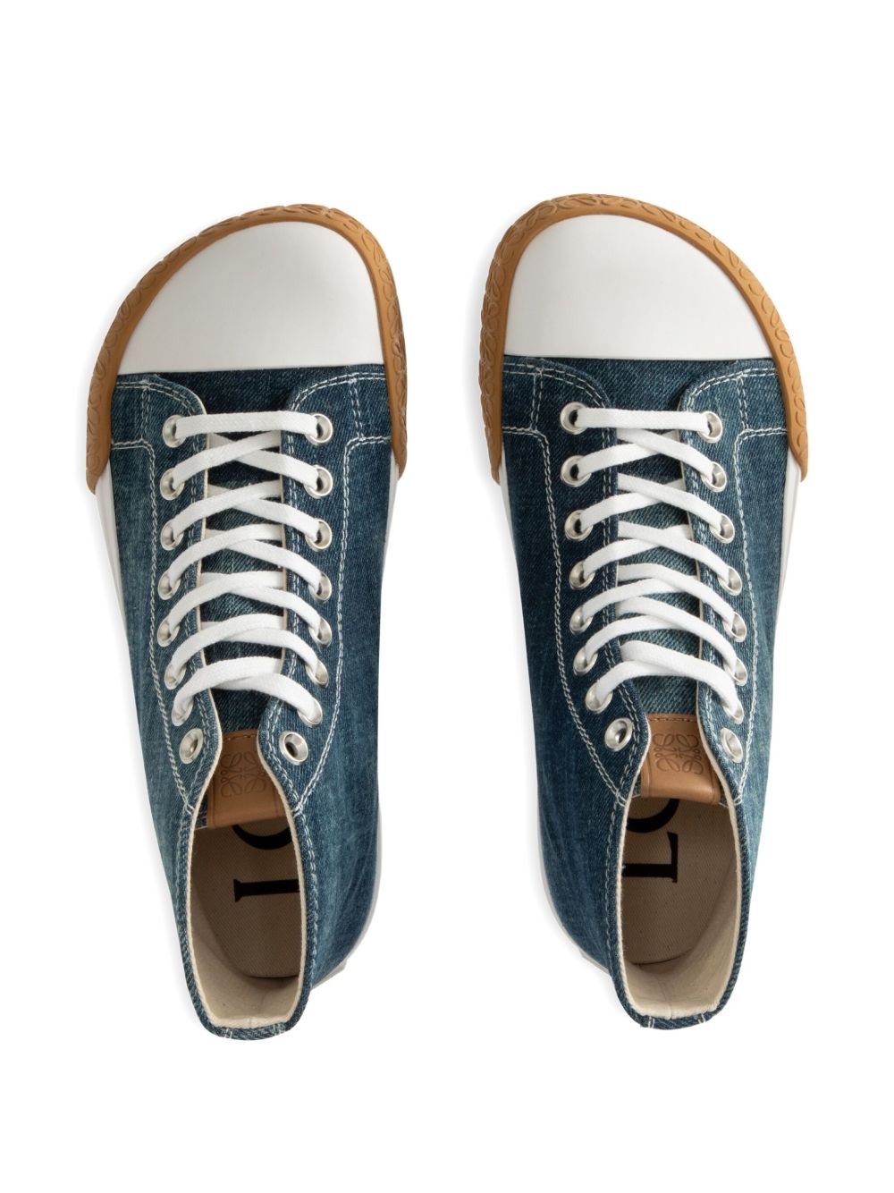 Loewe Paula's Ibiza Men Bloc Denim Sneakers LOEWE