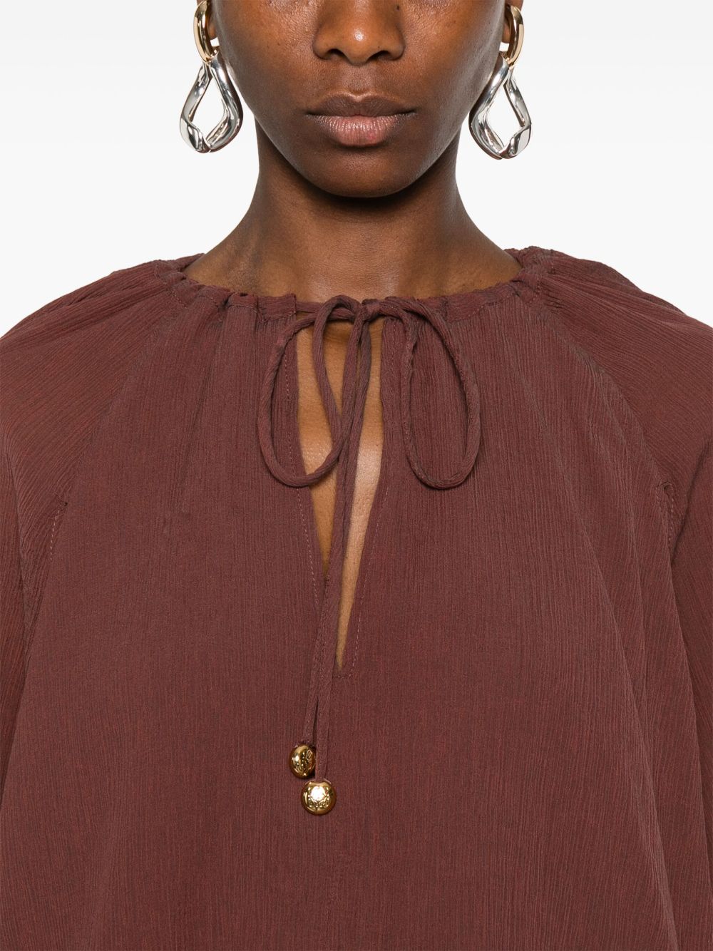 Loewe Paula's Ibiza Women Cotton And Silk Blend Blouse LOEWE