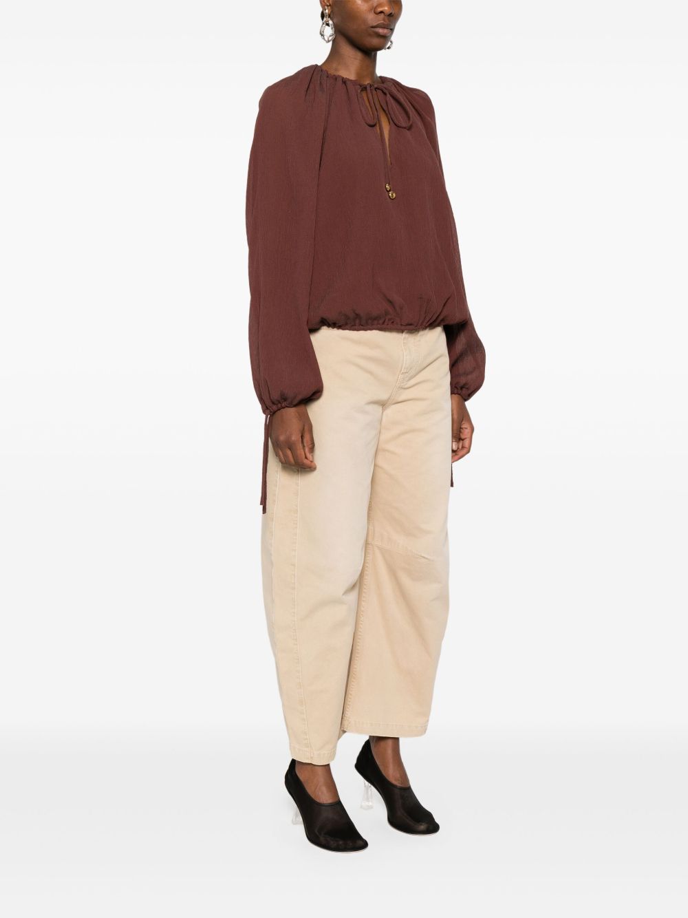 Loewe Paula's Ibiza Women Cotton And Silk Blend Blouse LOEWE