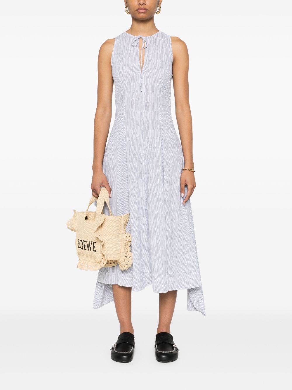 Loewe Paula's Ibiza Women Cotton Blend Midi Dress LOEWE