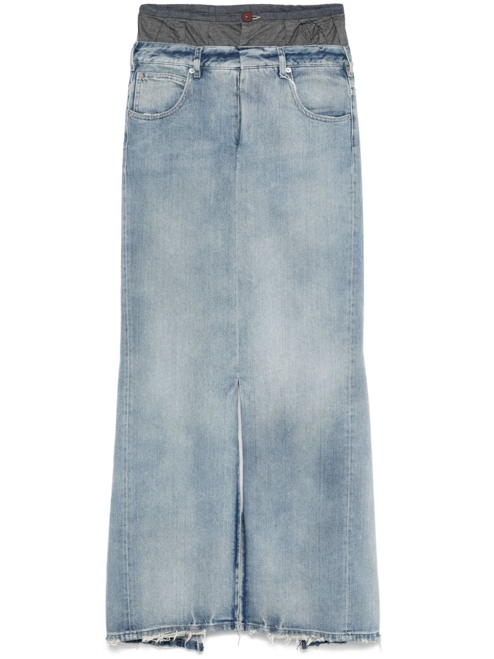 Maison Margiela Women Denim Cotton Maxi Skirt