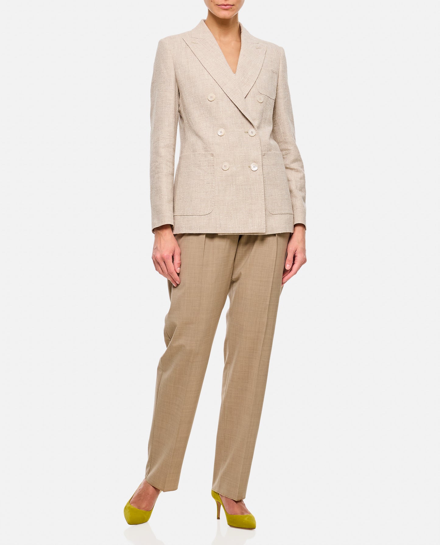 Max Mara Women Finale High Waist Trousers With Sartorial Pinces MAX MARA