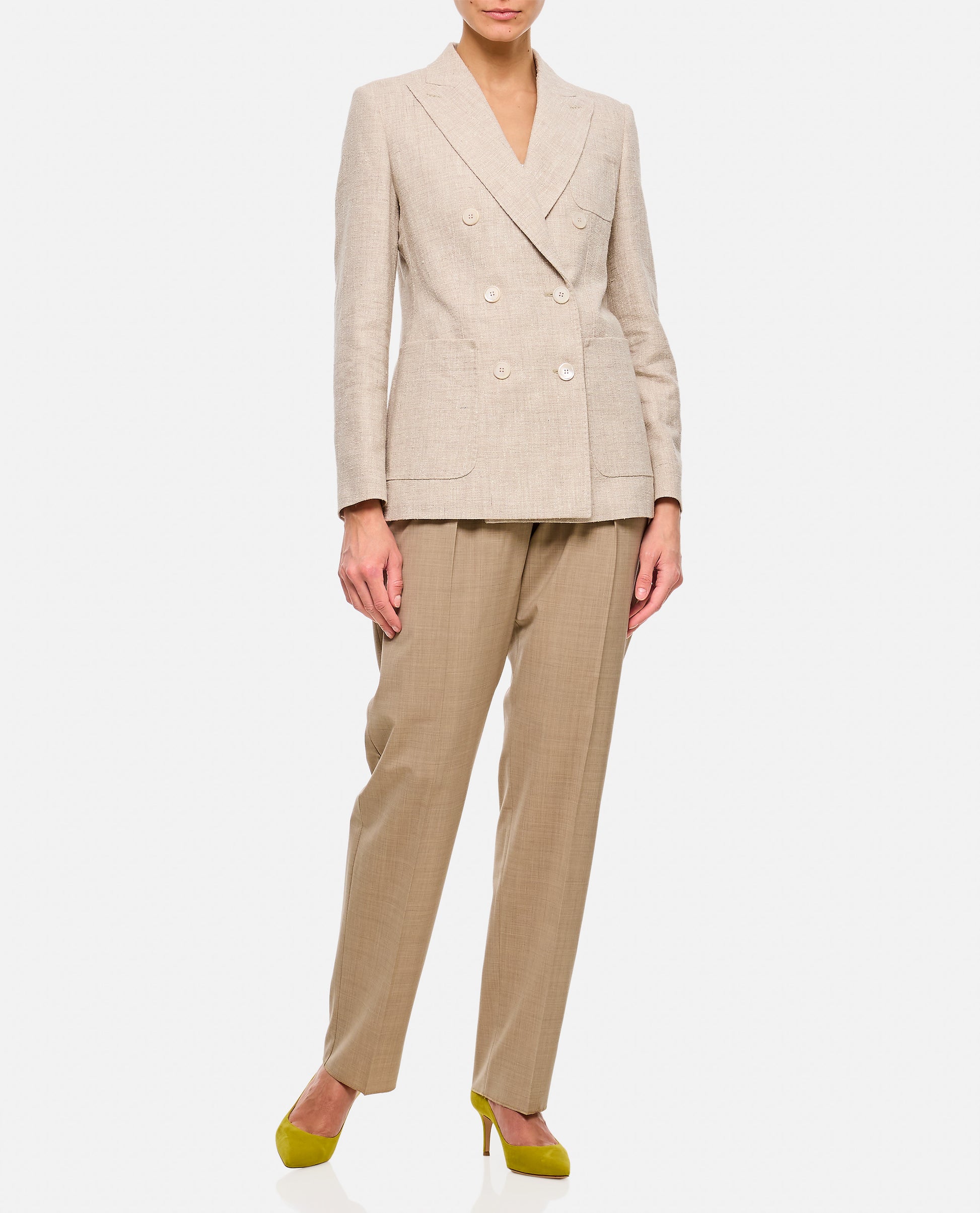 Max Mara Women Finale High Waist Trousers With Sartorial Pinces MAX MARA