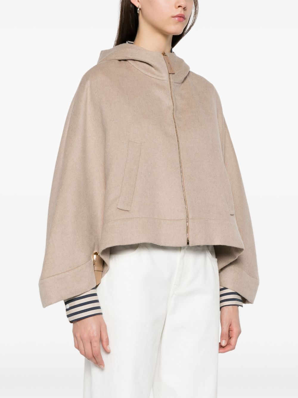 Max Mara Women Wool Hooded Cape MAX MARA