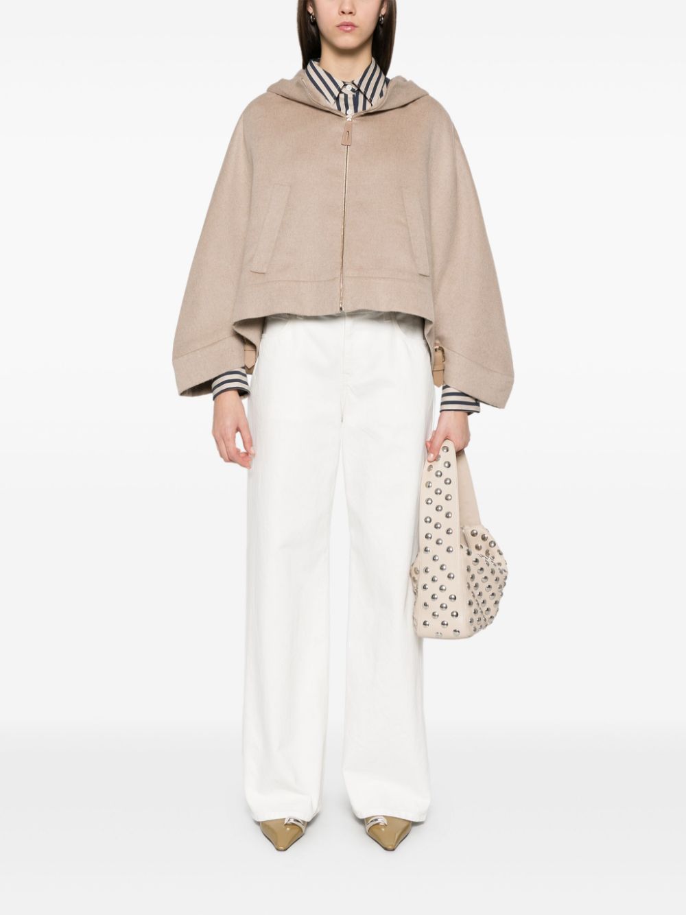 Max Mara Women Wool Hooded Cape MAX MARA