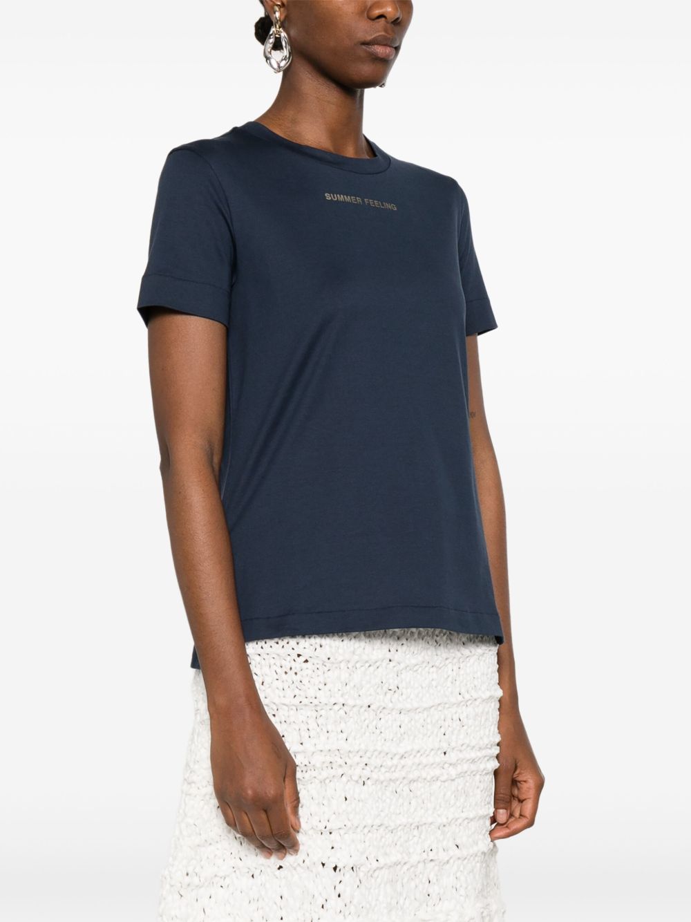 'S Max Mara Women Logo Cotton T-Shirt S MAX MARA