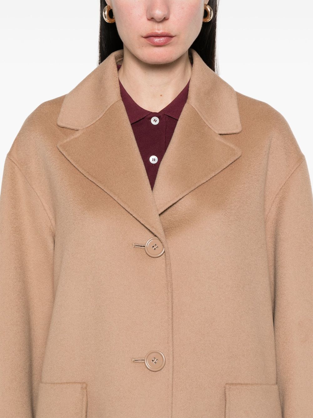 'S Max Mara Women Wool Single-Breasted Coat S MAX MARA