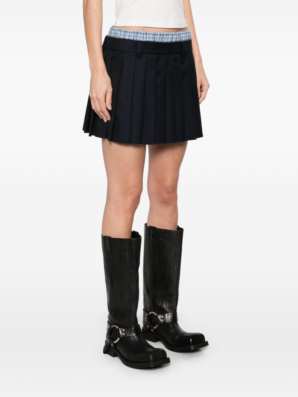 Miu Miu Women Pleated Mini Skirt