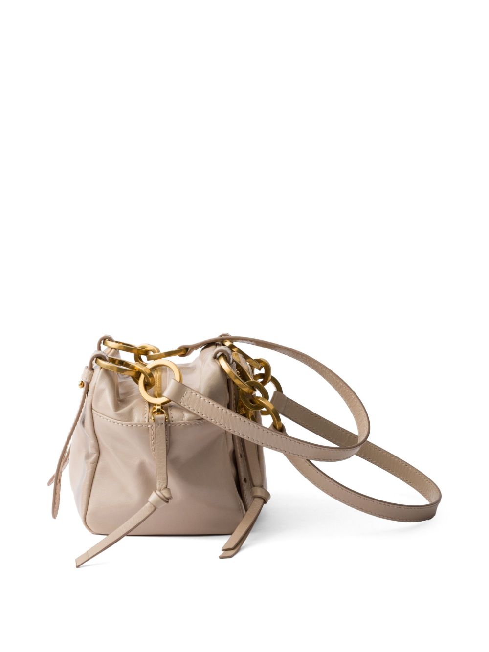 Prada Women Prada Dangle Mini Leather Bucket Bag PRADA