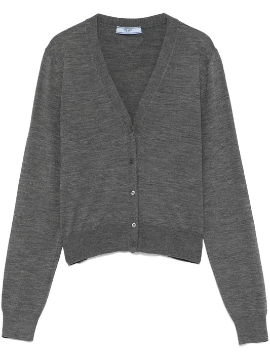 Prada Women Wool V-Necked Cardigan PRADA
