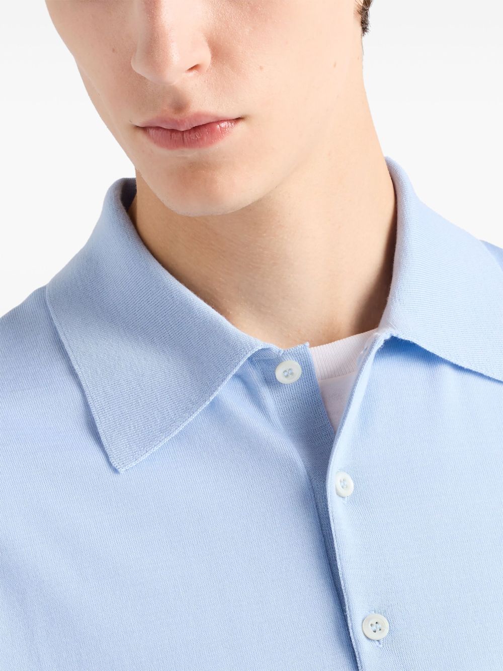 Prada Men Logo Wool Polo Shirt PRADA