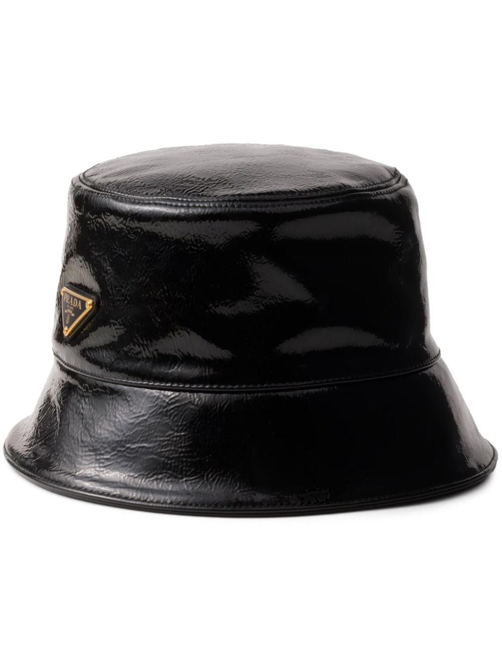 Prada Women Patent Leather Bucket Hat PRADA