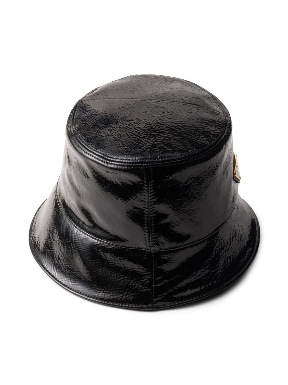 Prada Women Patent Leather Bucket Hat PRADA