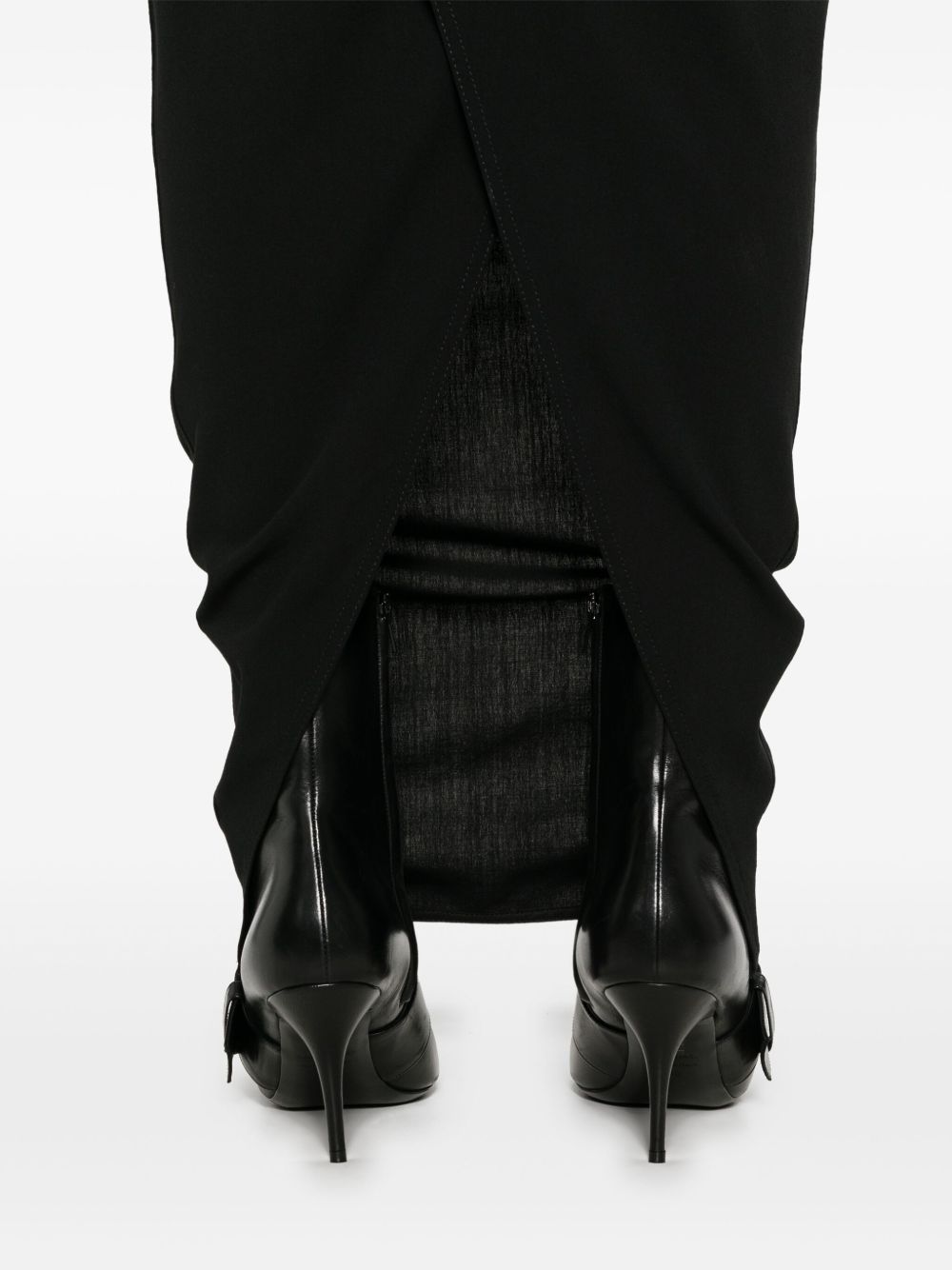 Rick Owens Women Soft Pillar Wool Long Skirt RICK OWENS