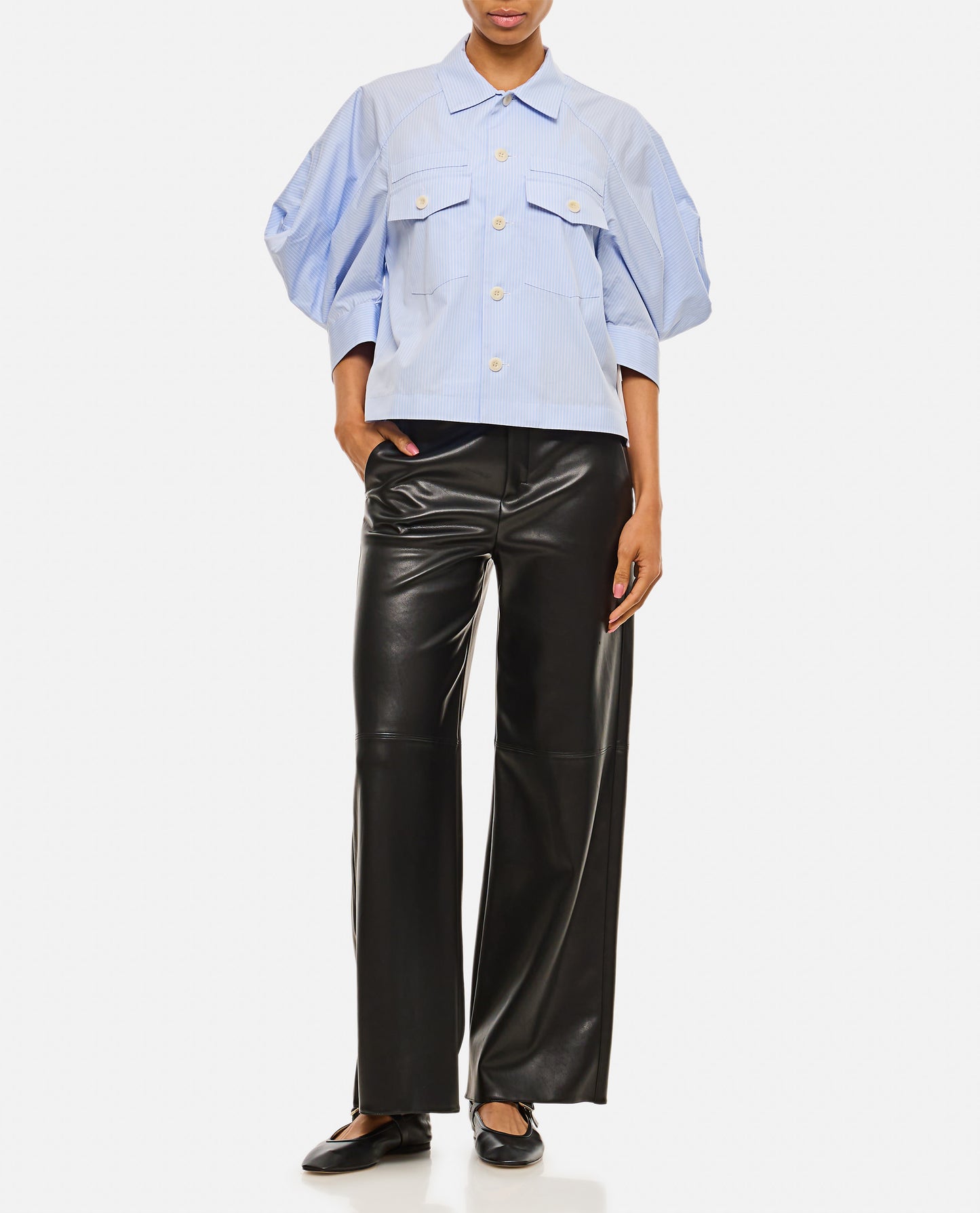 S Max Mara Women Storia Eco Leather Trousers S MAX MARA
