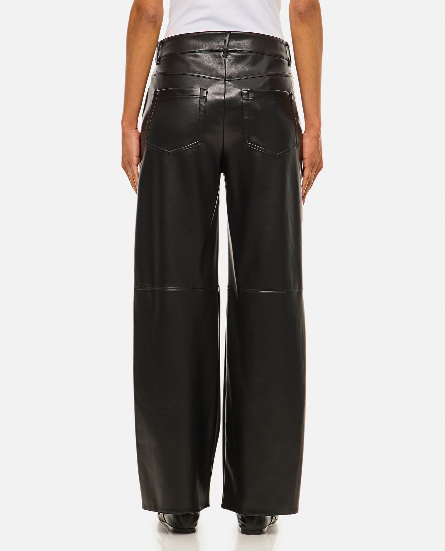 S Max Mara Women Storia Eco Leather Trousers S MAX MARA