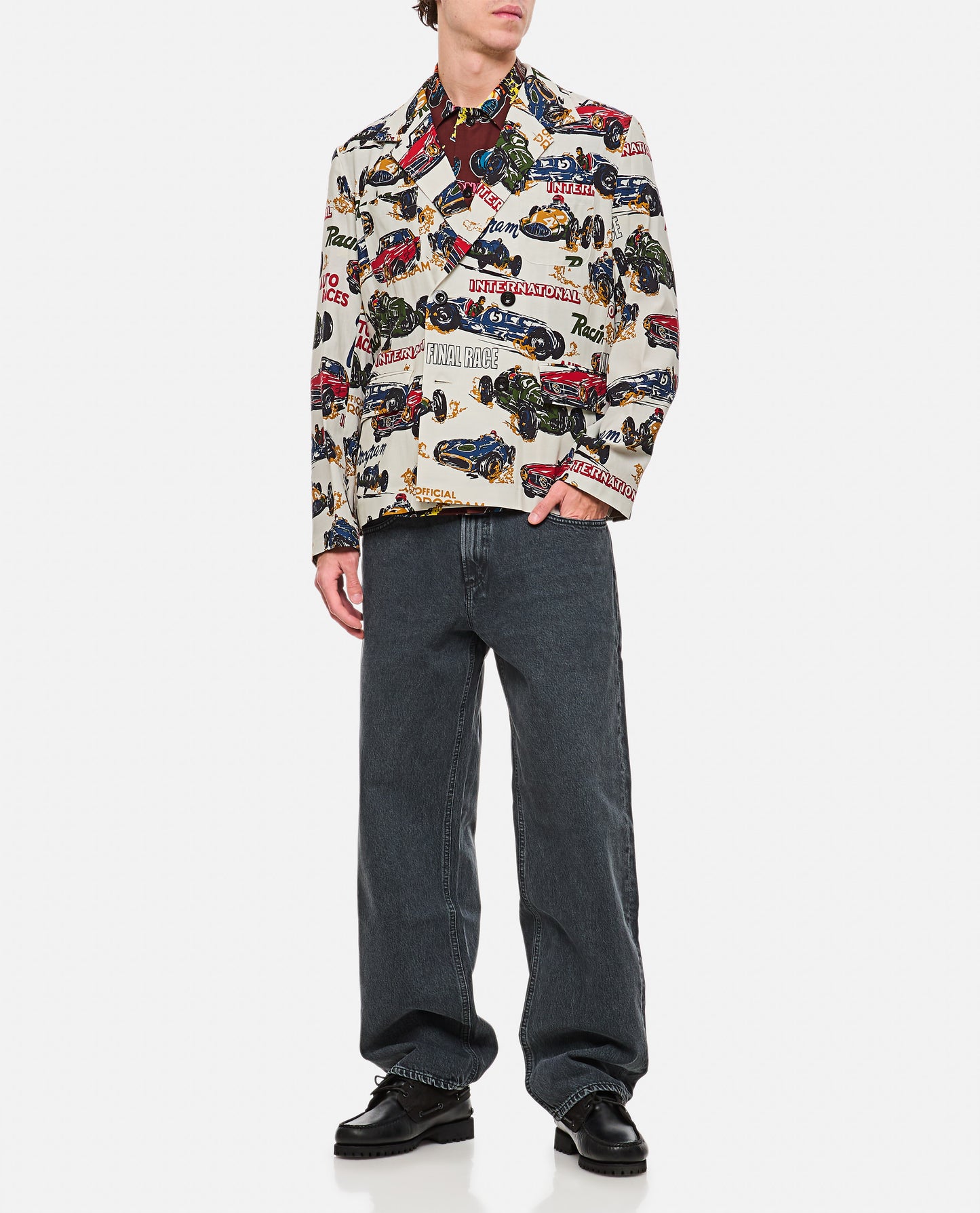Sacai Men Car Race Print Jacket SACAI