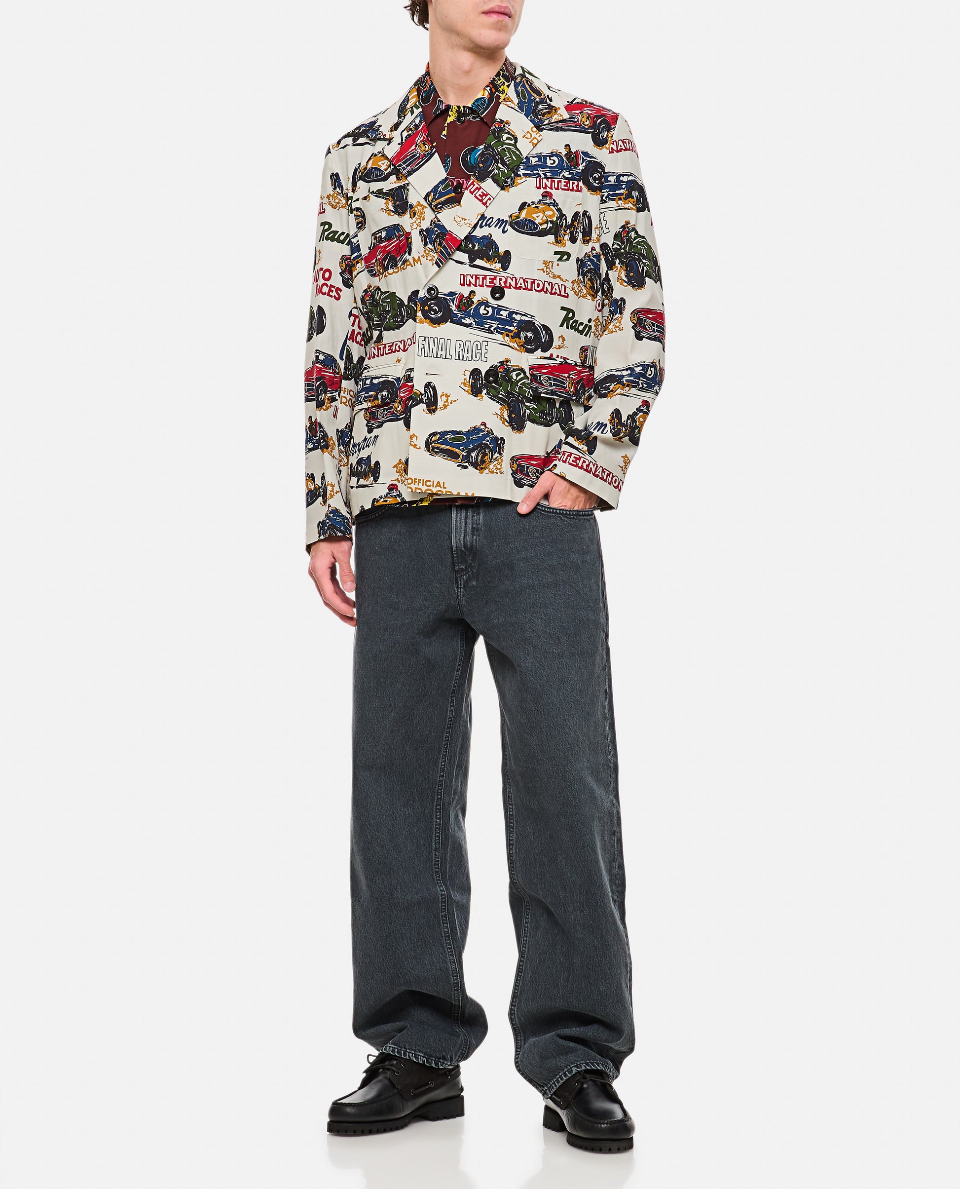 Sacai Men Car Race Print Jacket SACAI
