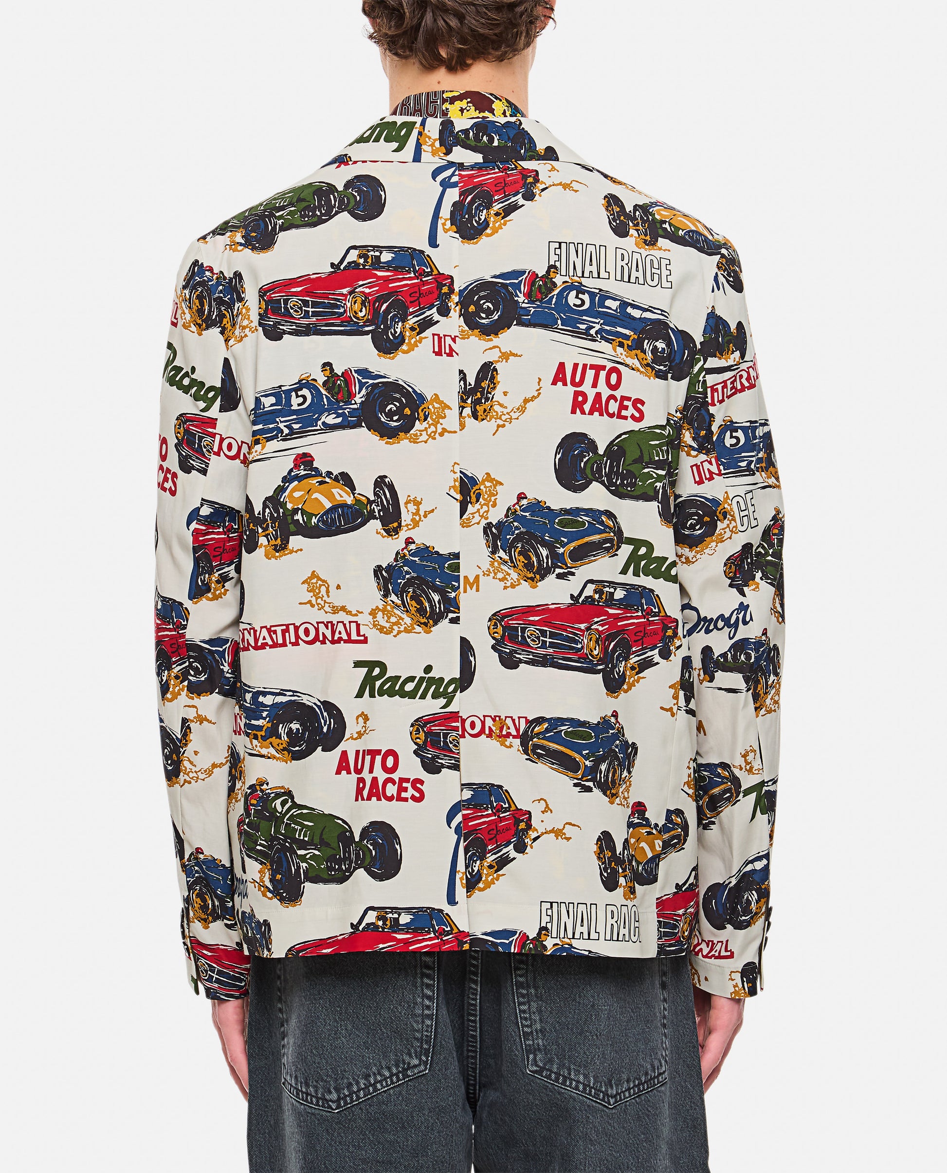 Sacai Men Car Race Print Jacket SACAI