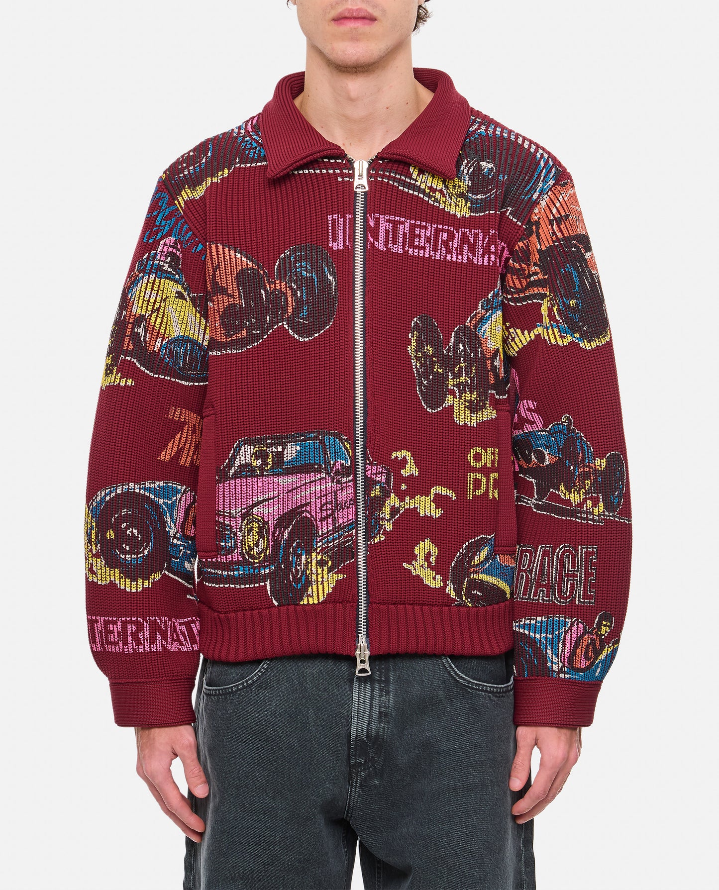 Sacai Men Cardigan Bordeaux SACAI