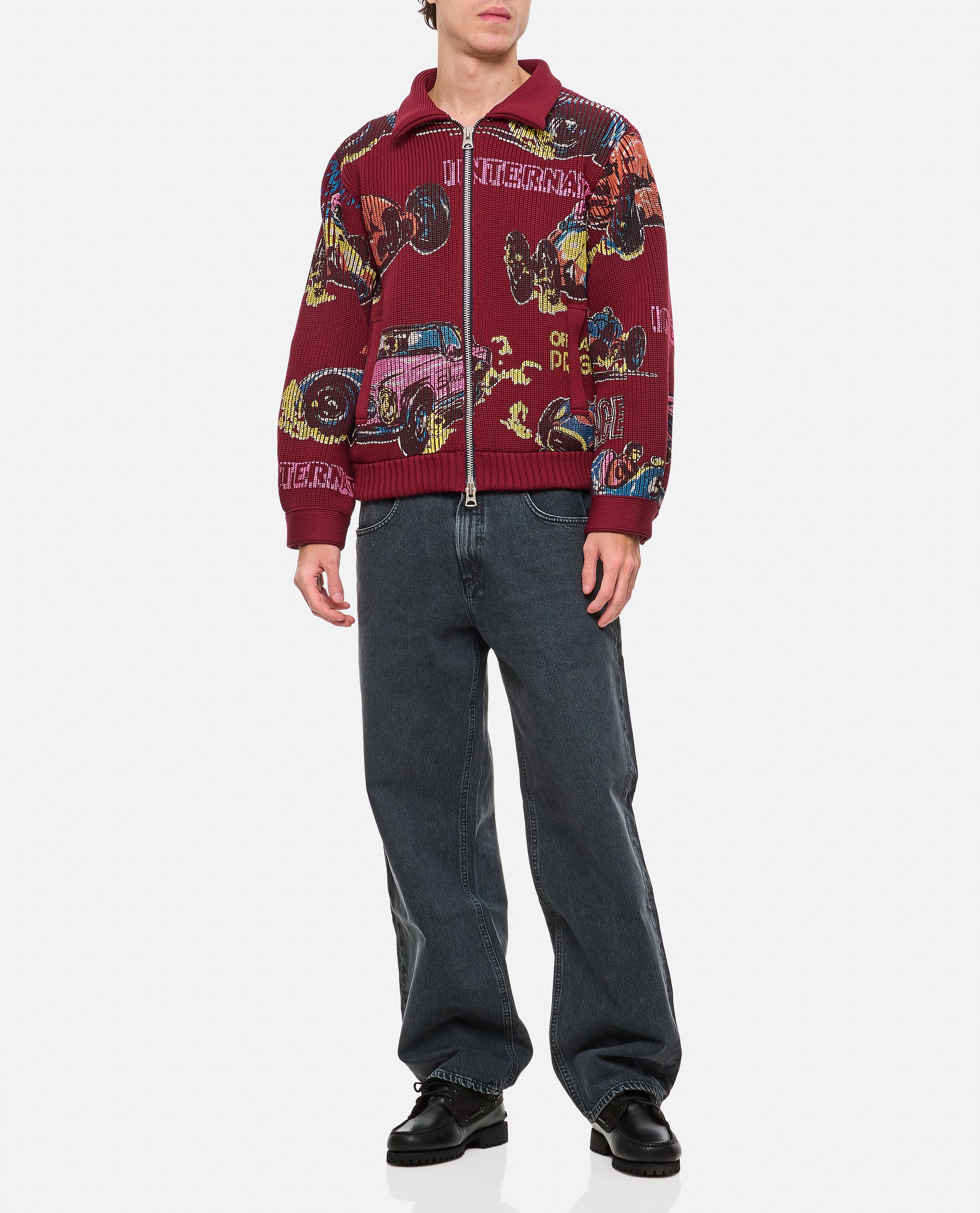 Sacai Men Cardigan Bordeaux SACAI