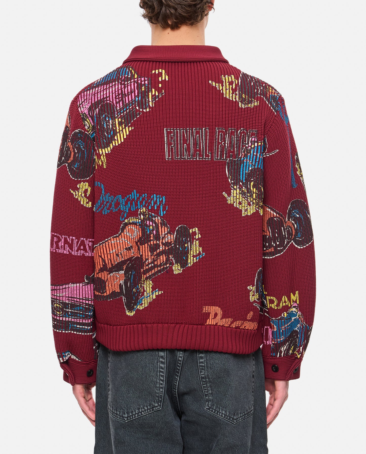 Sacai Men Cardigan Bordeaux SACAI