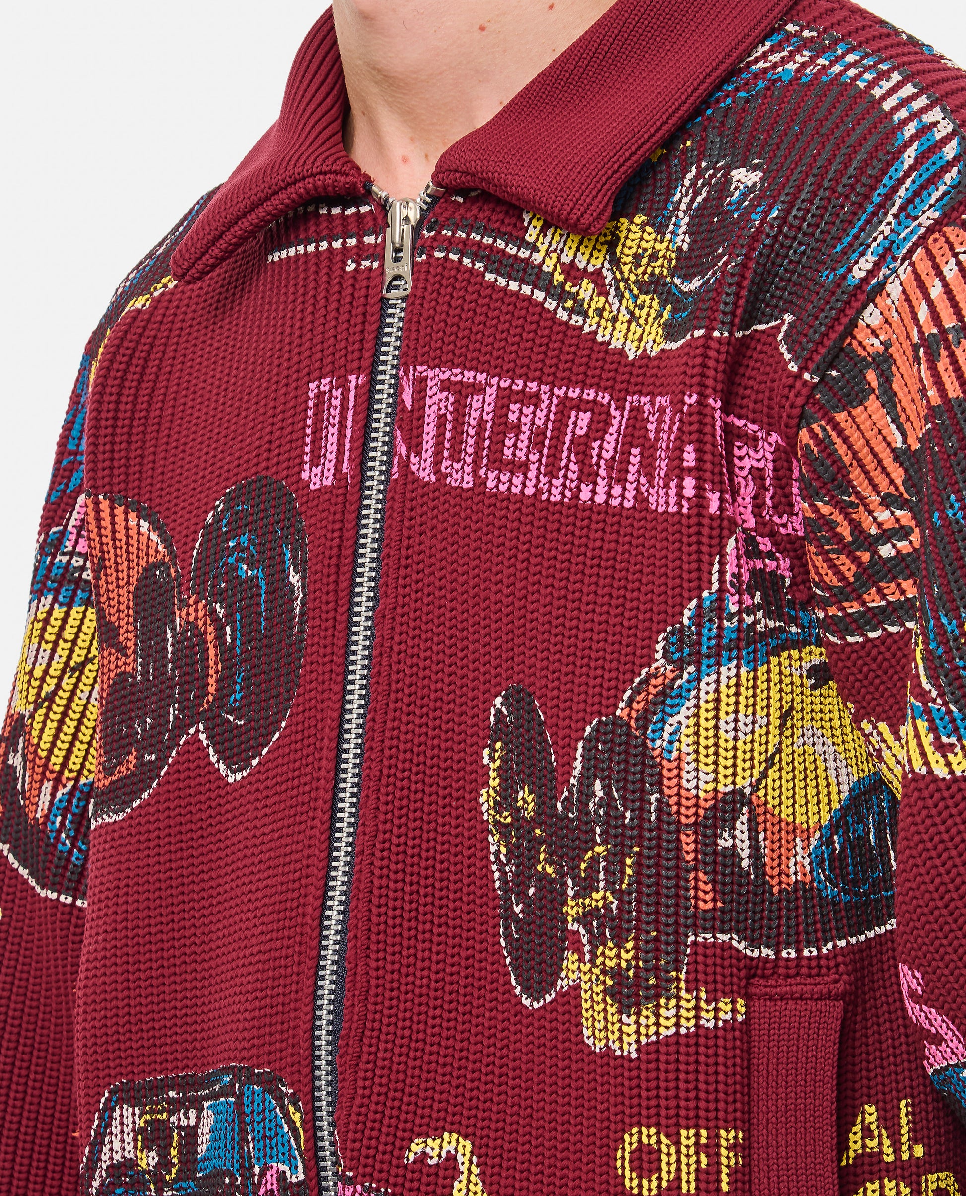 Sacai Men Cardigan Bordeaux SACAI