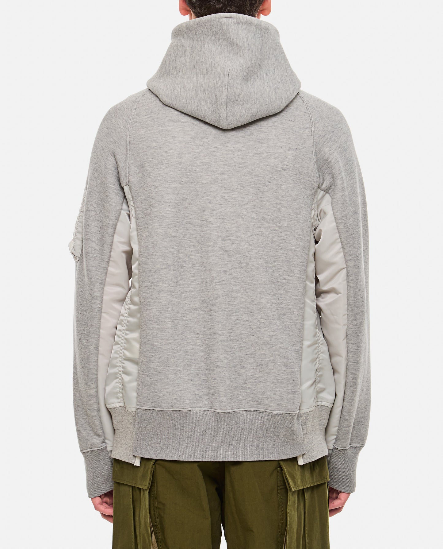 Sacai Men Sweatshirt With Nylon Twill Hoodie SACAI