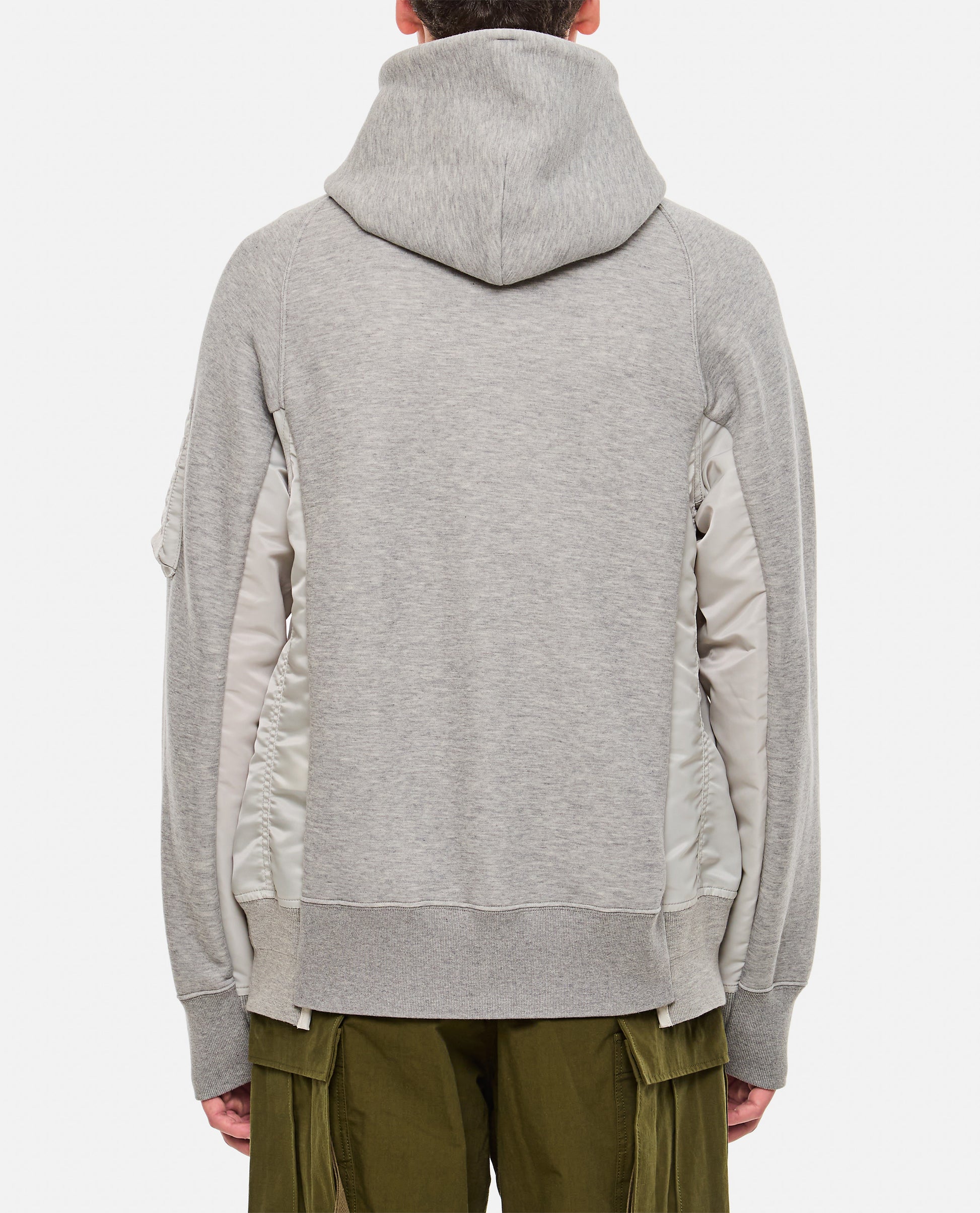 Sacai Men Sweatshirt With Nylon Twill Hoodie SACAI