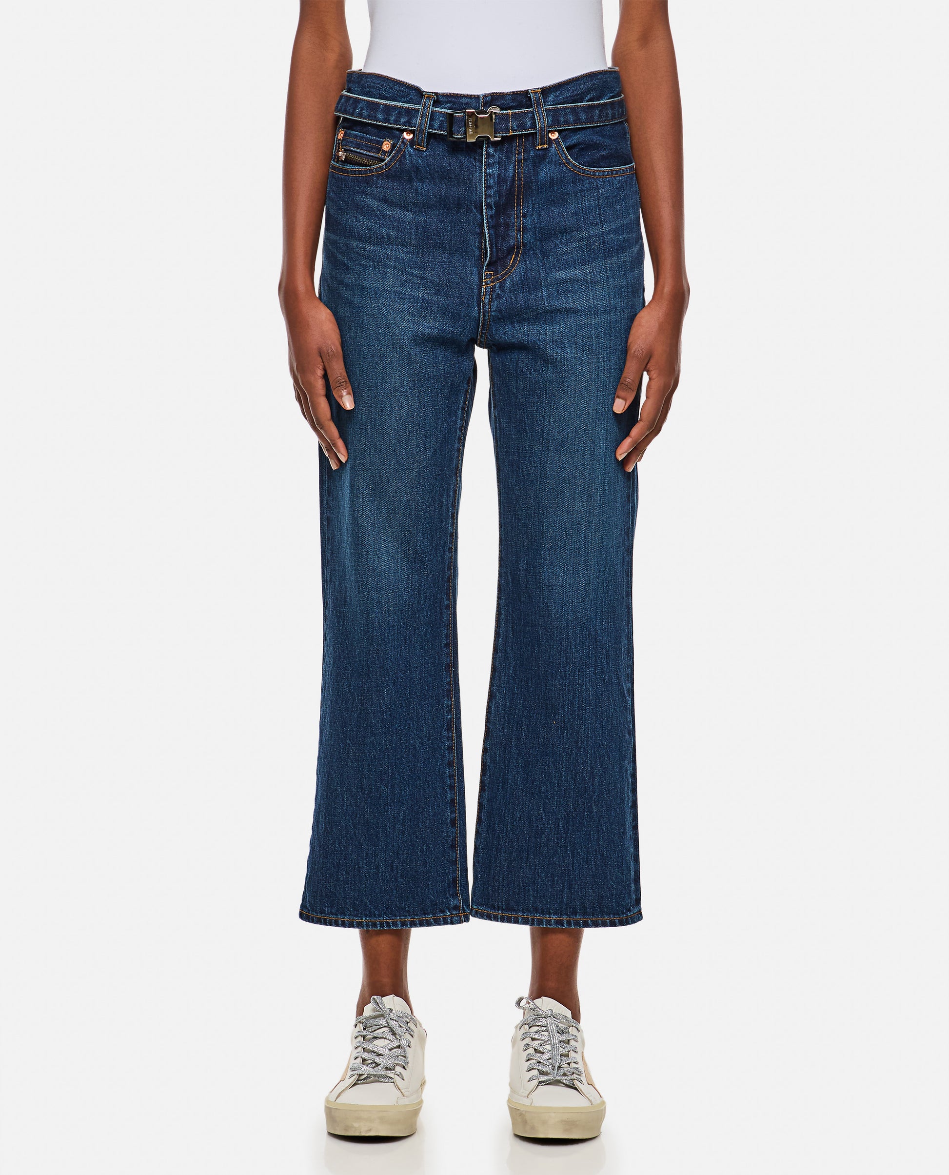 Sacai Women Boot Cut Denim Pants SACAI