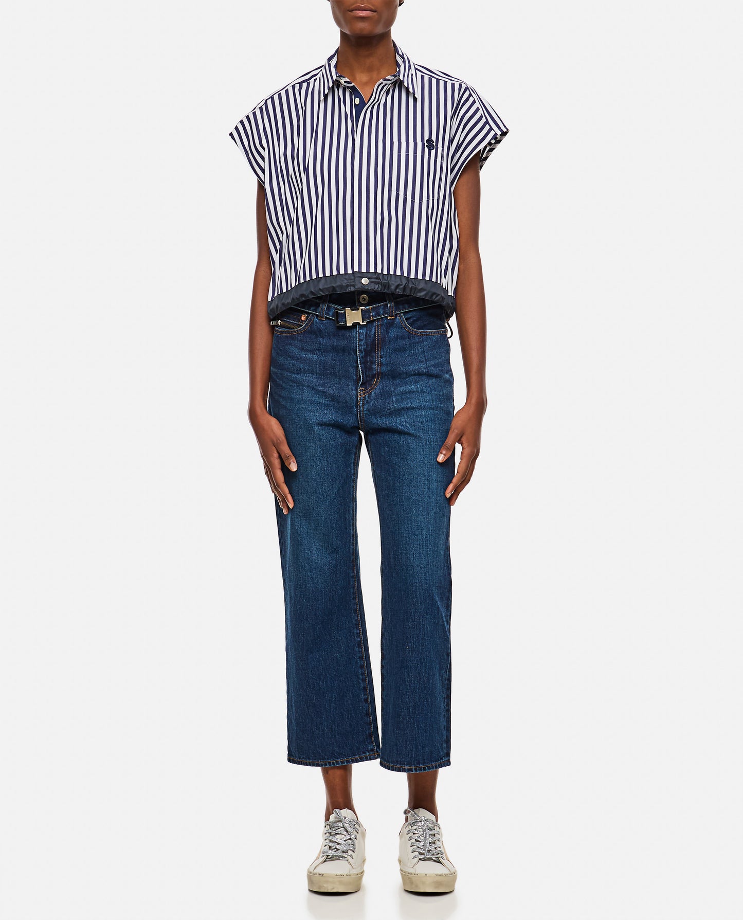Sacai Women Boot Cut Denim Pants SACAI