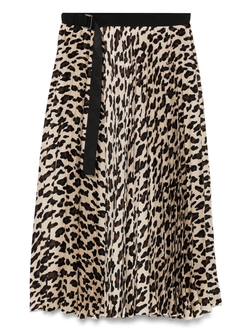 Sacai Women Leopard Print Midi Skirt