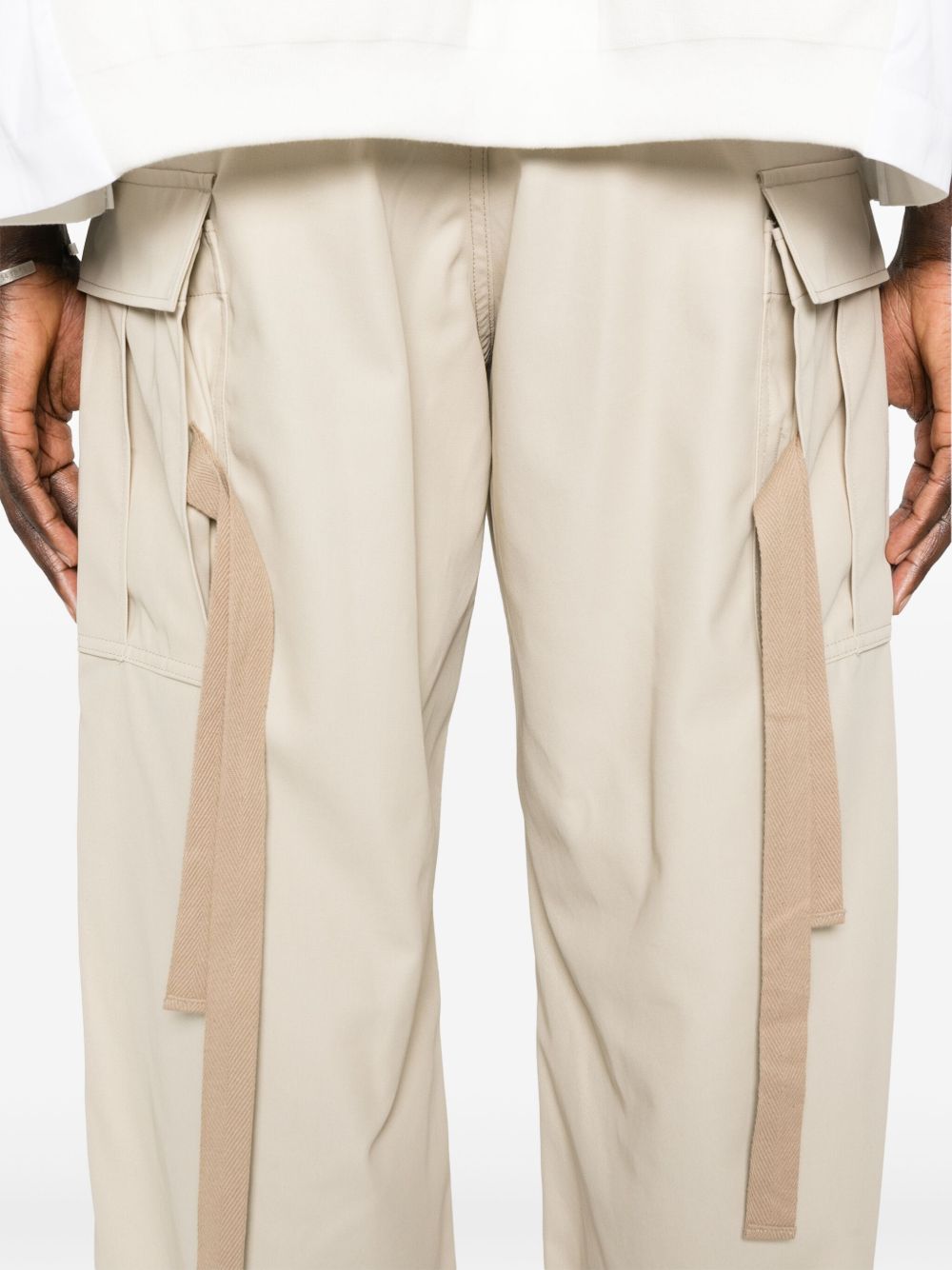 Sacai Men Cotton Cargo Trousers