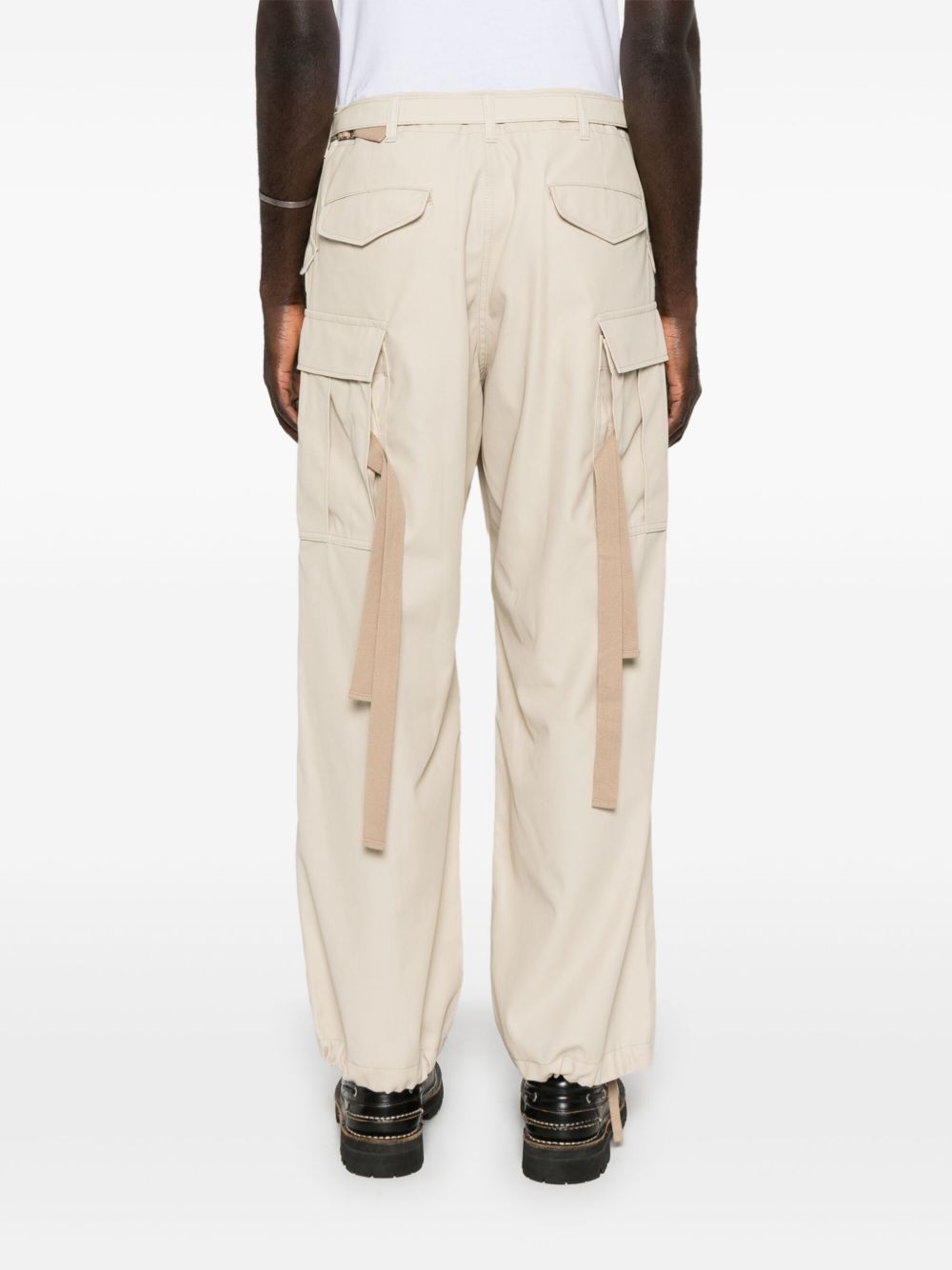 Sacai Men Cotton Cargo Trousers