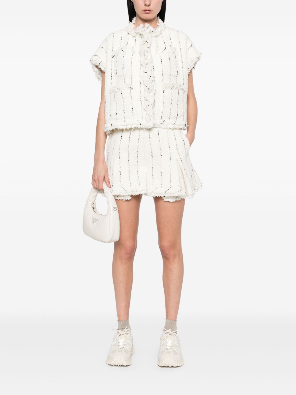 Sacai Women Tweed Shorts SACAI