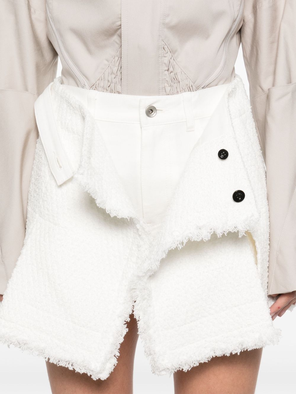 Sacai Women Denim Mix Shorts SACAI