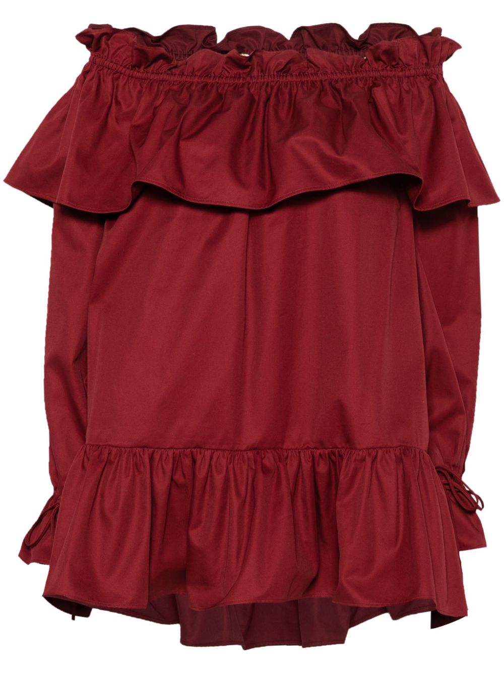 Saint Laurent Women Cotton Twill Mini Dress SAINT LAURENT